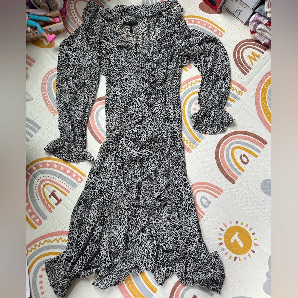 BCBG leopard maxi dress size S